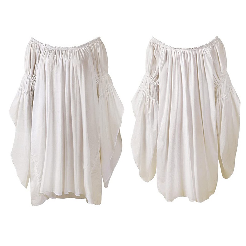 Blouse Off Shoulder - Blusa Vintage Medieval Renascentista com Mangas