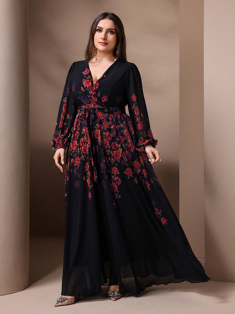 Romper Floral Print - TOLEEN-Vestido maxi com estampa floral feminino,