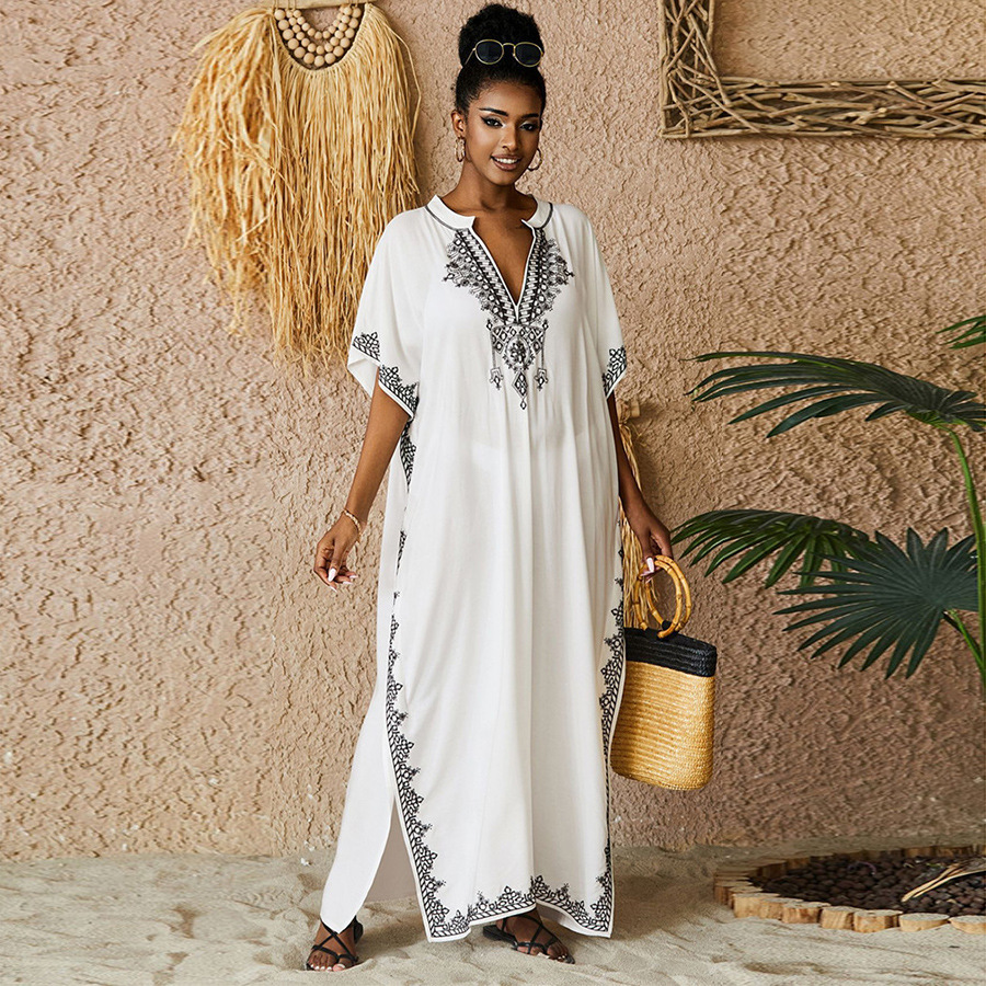 Vestidos de kaftan maiô para m - Cover Up Kaftan avaliação e preço
