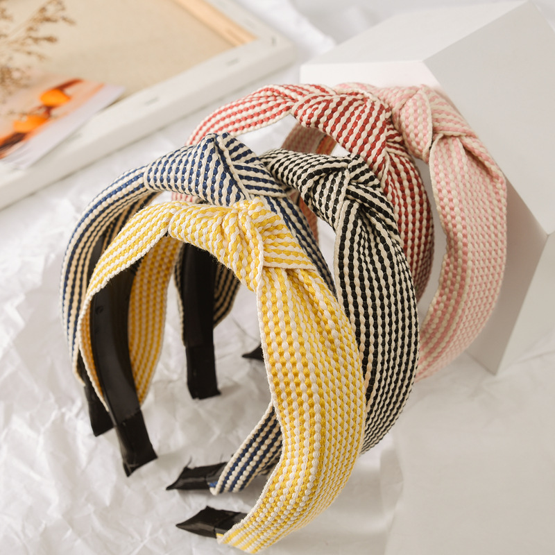 Faixa de Cabelo Xadrez com Bor - Headband Summer Knit avaliação e preço