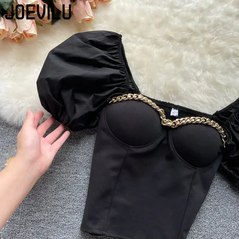Umbigo camisa chique corrente  - Blouse Off Shoulder avaliação e preço