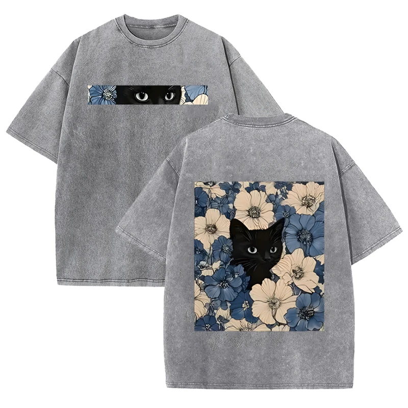 Camiseta Vintage Preta Lavada  - Romper Floral Print avaliação e preço